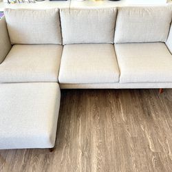 AllModern Miller 84” Upholstered Sofa + Ottoman