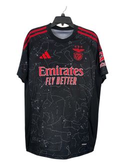 Men’s Adidas Benfica Jersey Black and Red In good condition  Size XL