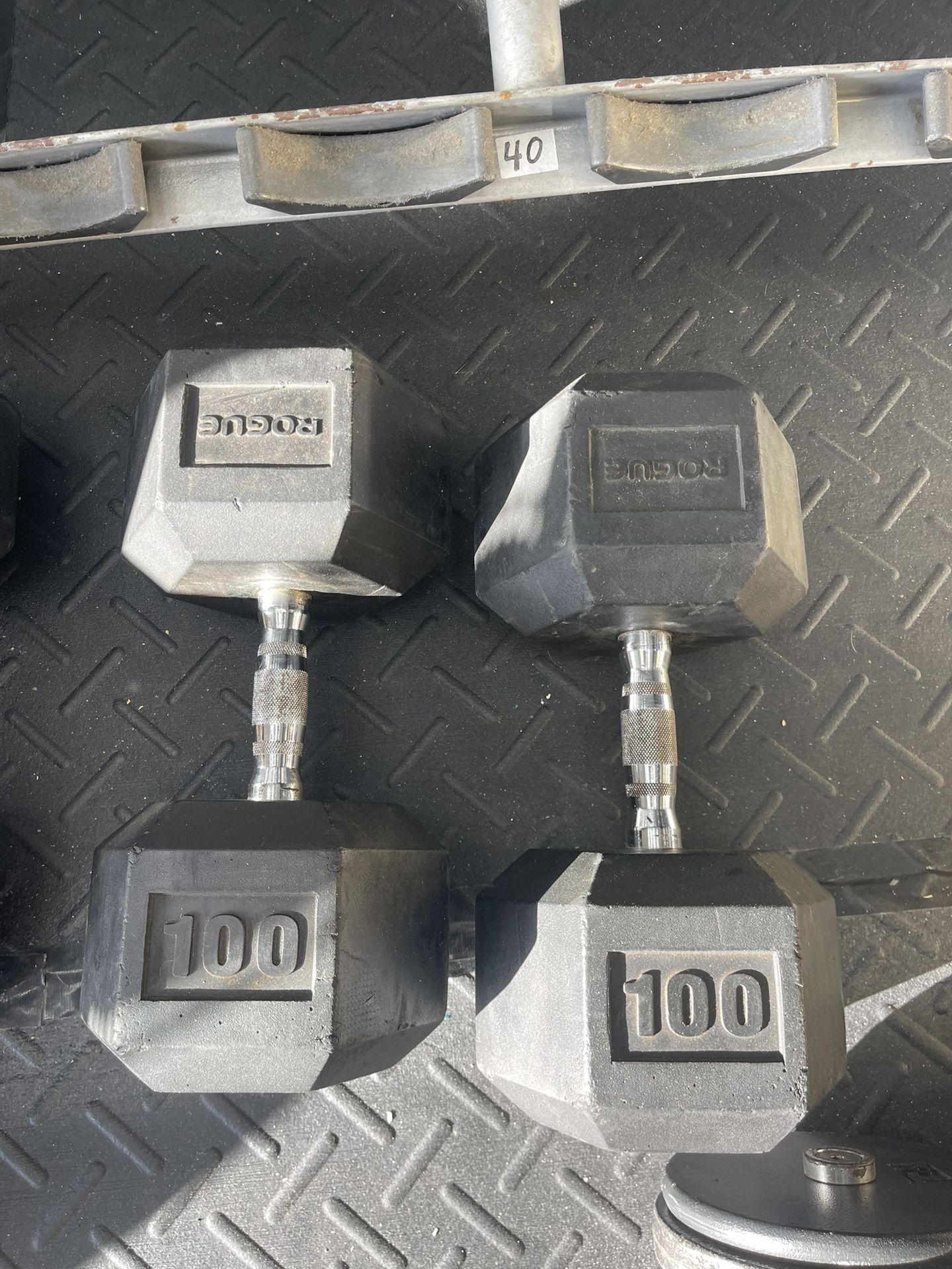 100lbs Rogue Dumbbells