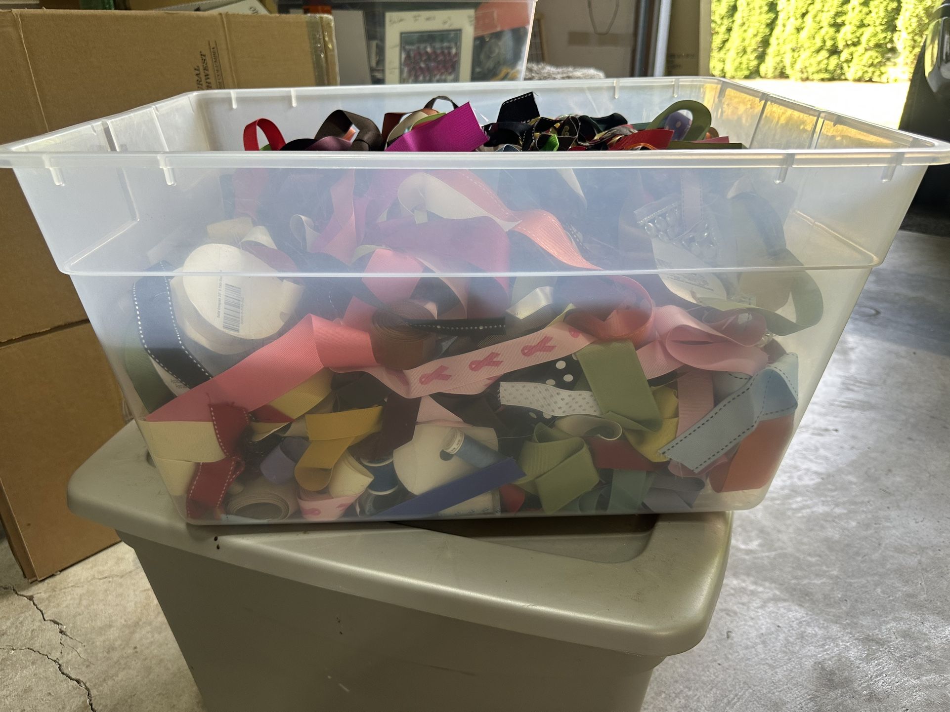 Large Bin Of Ribbon