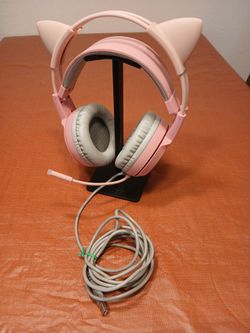 Pink Cat Ear Headphones (stand not included)