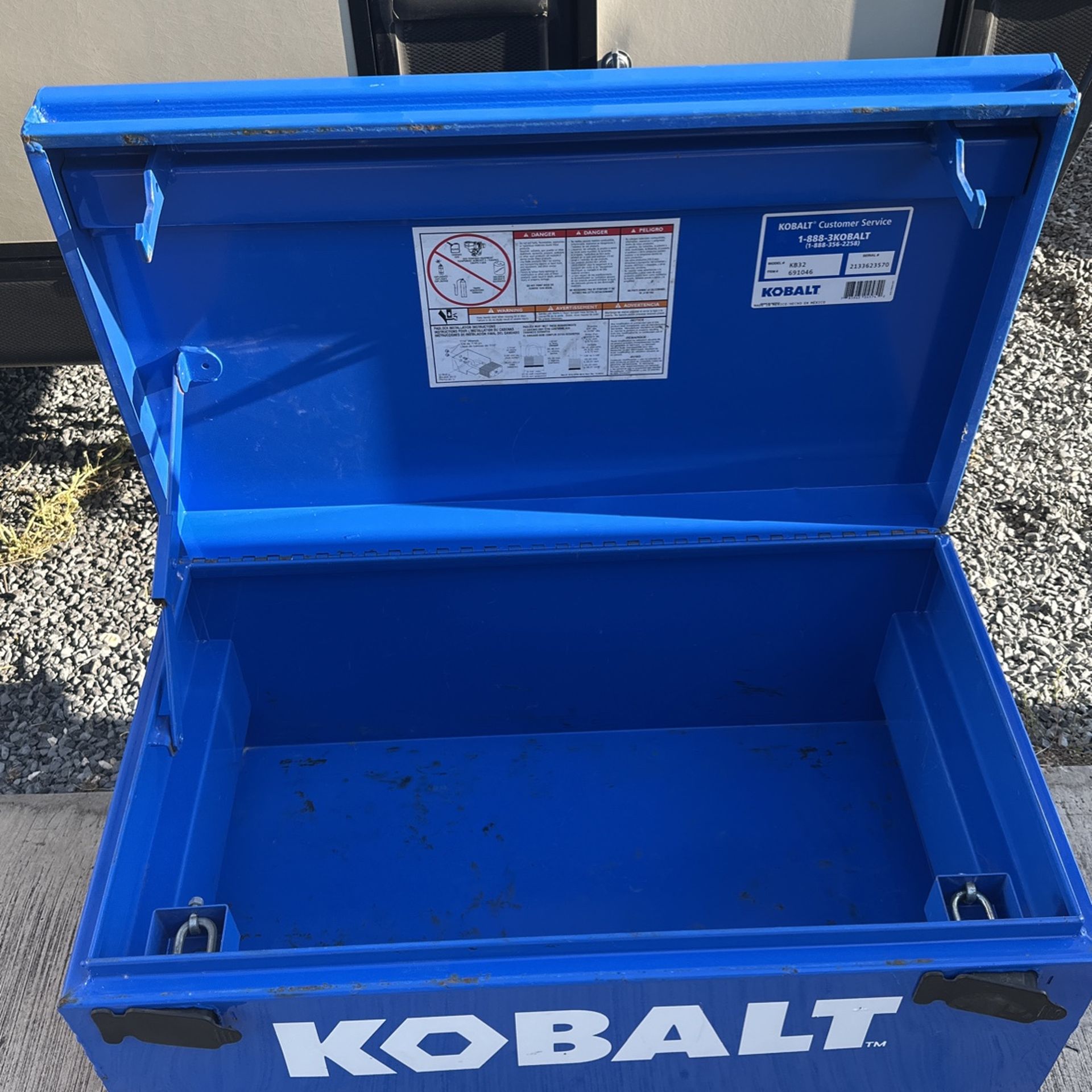 Kobalt 19-in W x 32-in L x 18-in H Blue Steel Jobsite Box in the Jobsite  Boxes department at