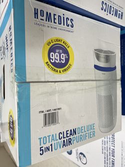 HoMedics TotalClean Deluxe UV 5-in-1 Extra Large Room Air Purifier for Sale  in Bayonne, NJ - OfferUp
