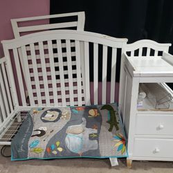 Crib With Attached Changing Table