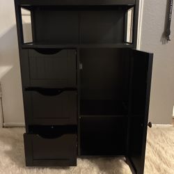 Black3 Drawers With One Side Door 