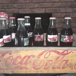 Coke Cola Crate & Full Bottles