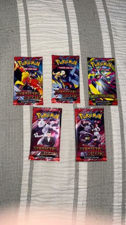 5x Sealed Packs Pokemon Cards: 4x Destined Rivals +1x Mega Evo