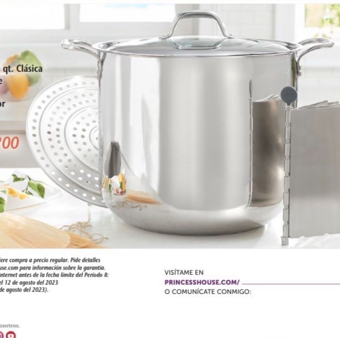 Olla De 40qt Con Divisor Y Parrilla