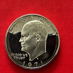 1971-S Eisenhower Silver Dollar 40% Pure Silver