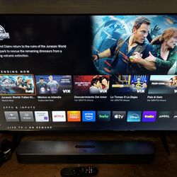 47” Vizio Smart TV with JBL SOUNDBAR plus TV wall mount