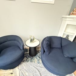 West Elm Chair loveseat 360 Swivel