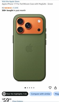 Apple iPhone 17 Pro TechWoven Case MagSafe Green