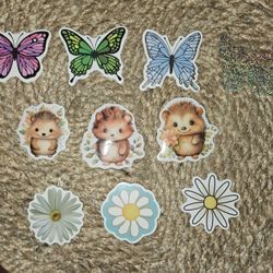 Stickers Butterfly Hedgehog Daisy Stickers 10