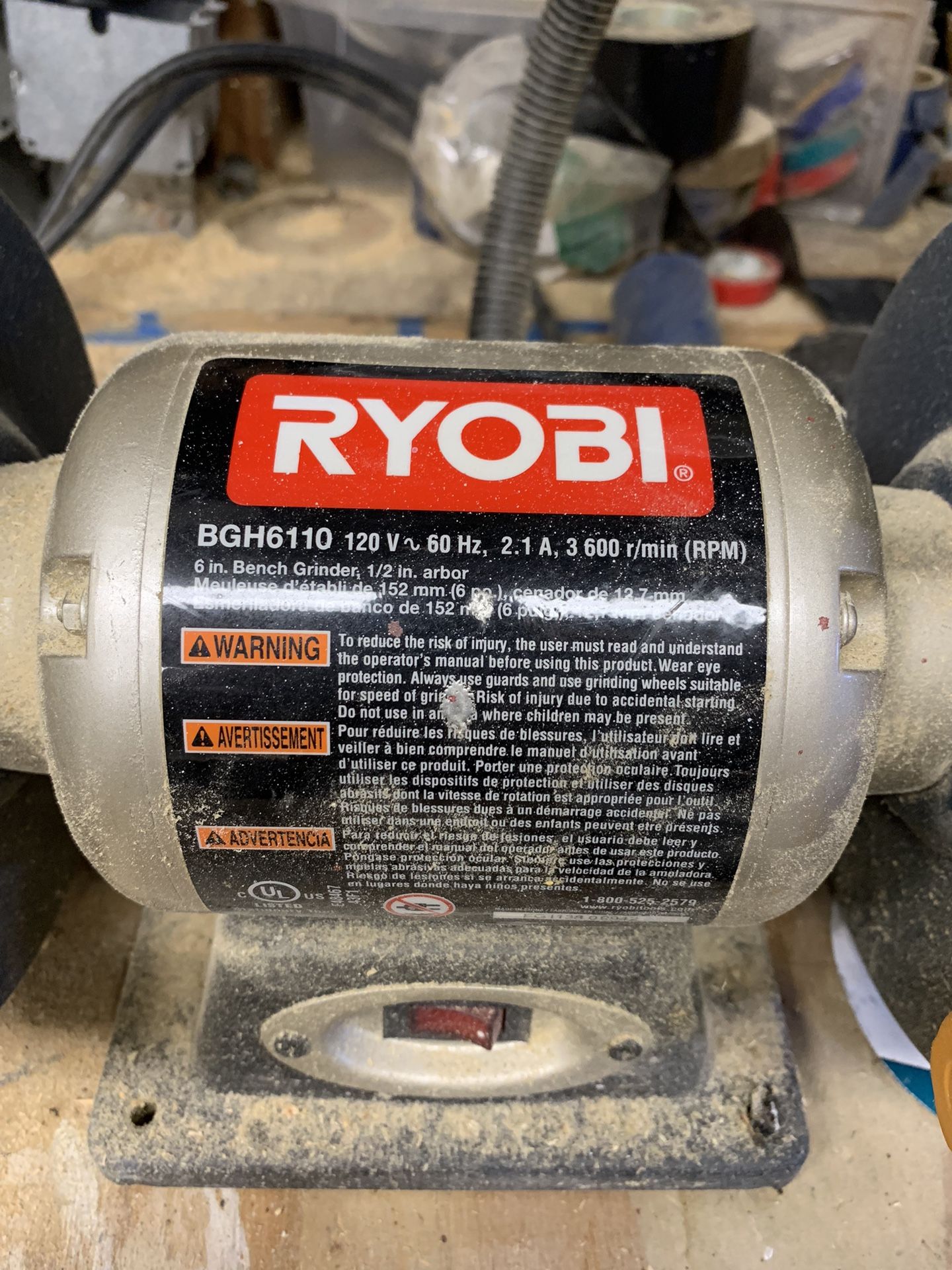 6 Inch Bench Grinder (Ryobi)