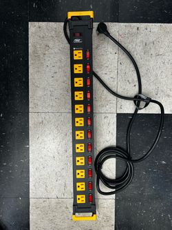 12-Outlet Heavy Duty Power Strip with Individual Switches 9FT Cord