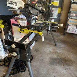 Ryobi Corded Sliding Compound Miter Saw + Universal Miter Saw QUICKSTAND