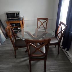 Glass Kitchen Table Set