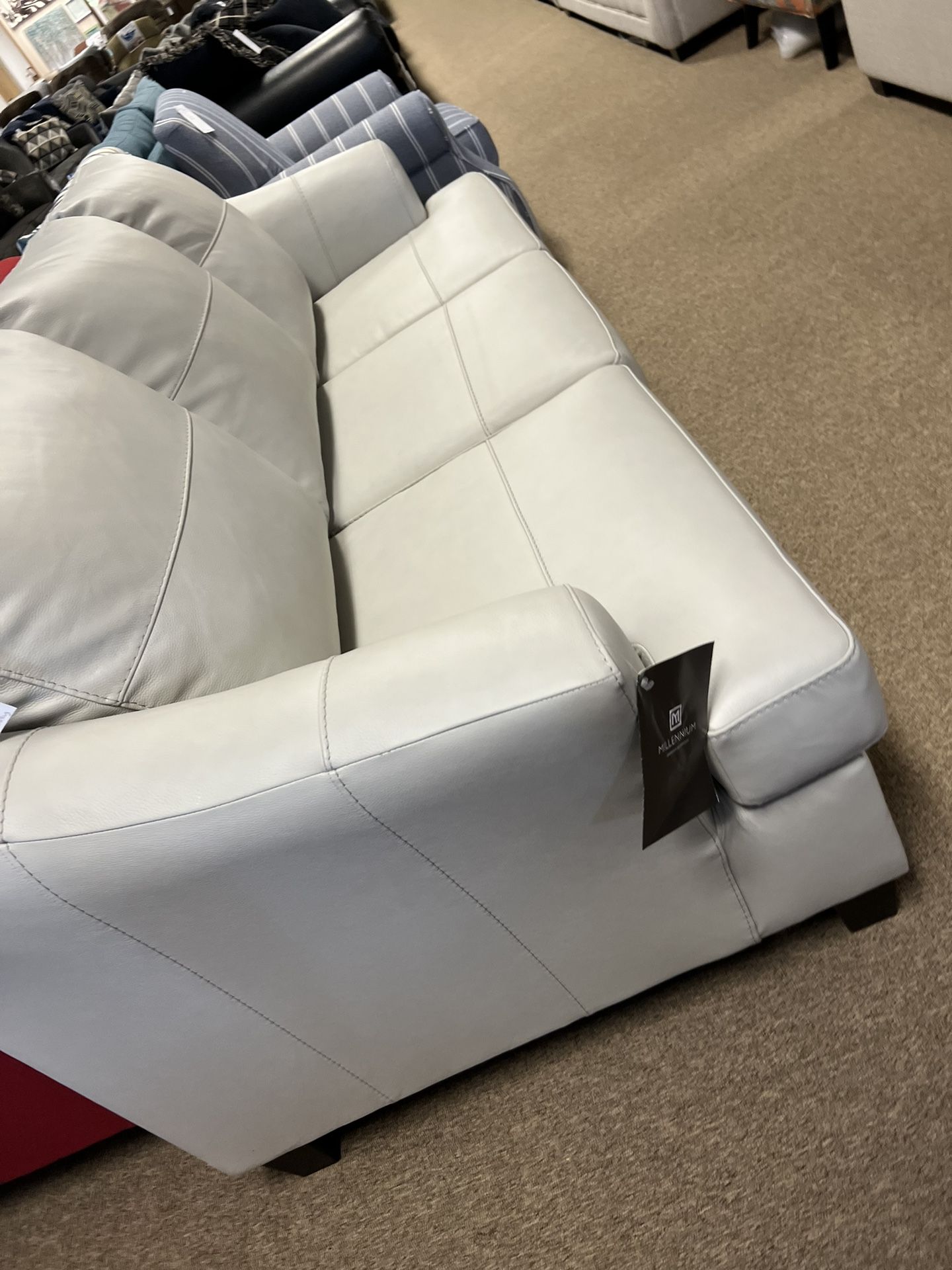 White Leather Premium Couch!