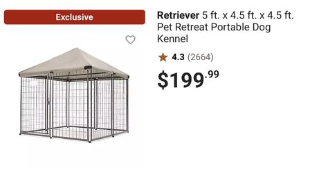 Outdoor/Indoor Metal Dog Kennel