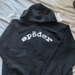 1 Of 1 Sp5der Hoodies vvs Rhinestones, Grey Sp5der