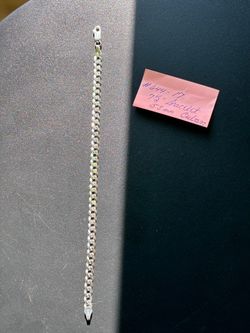 7 1/2” Sterling Silver Cuban Link Bracelet