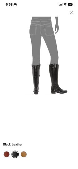 New Black Leather Boots-INC