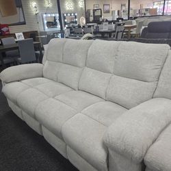 Cream Fabric Reclining Sofa 🚚WE DELIVER🚚