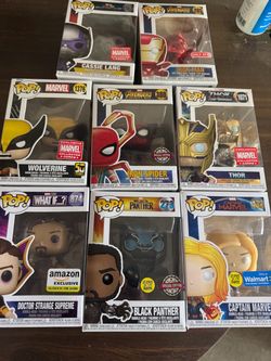 Funko Pop Marvel Lot of 8 Figures