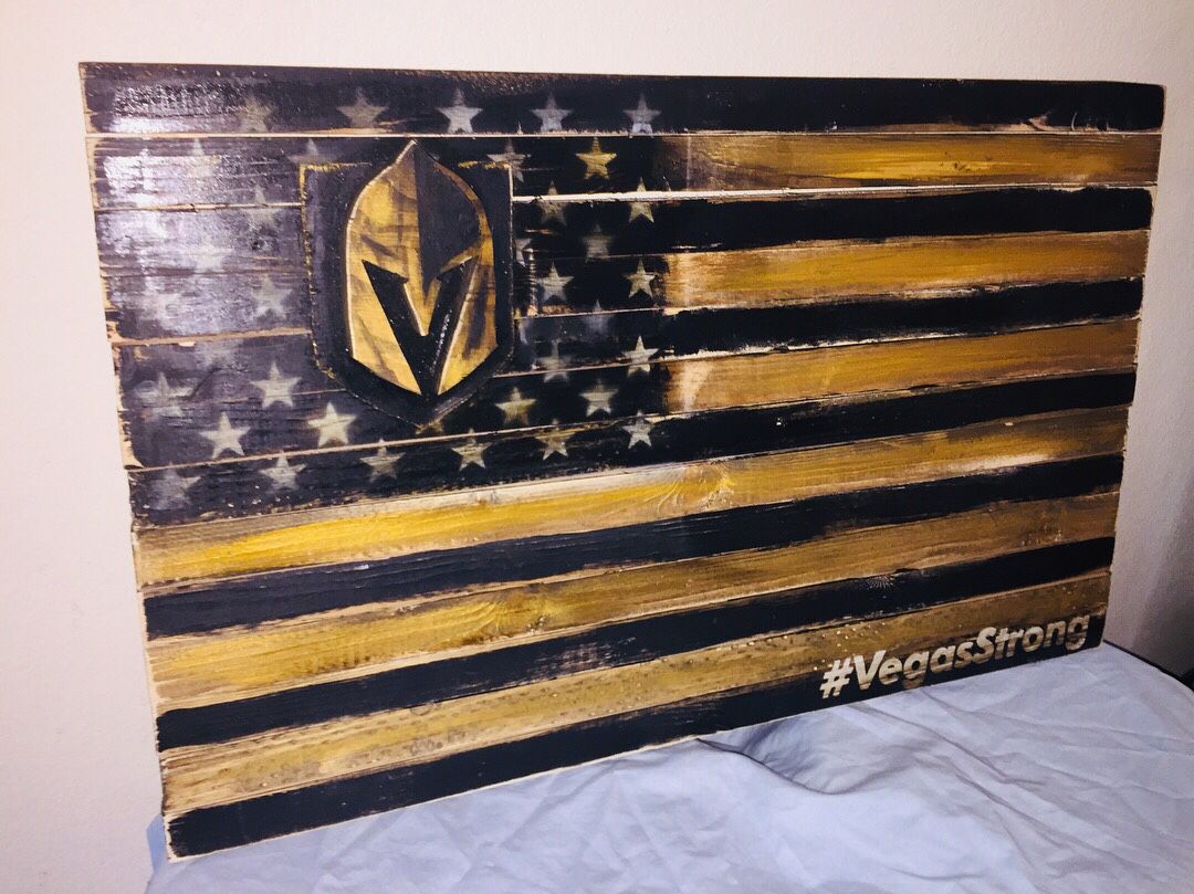 Las Vegas Golden Knights Wood Flag/hockey Flag/wood American 