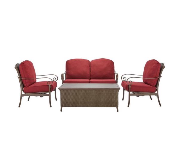 Hampton Bay Walton Springs Dark Brown 4 Piece Aluminum Patio For Sale In Glendale Az Offerup