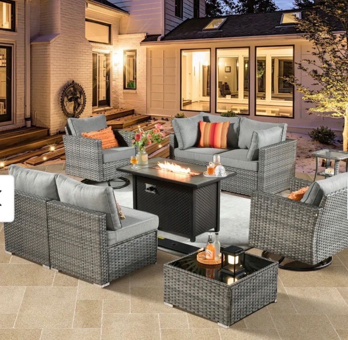 Brand New Patio Outdoor Furniture Set With Fire Pit
