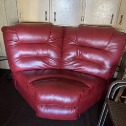 Red Leather Chair Couch Set