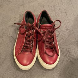 Womens Kswiss Red Leather Casual Shoes Size 8 1/2