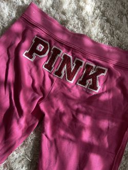 Y2K PINK VICTORIA SECRET BOOTY LABELED RHINESTONE 2000S SWEATS!!💕💓
