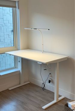 50% off IKEA MITTZON Desk sit/stand, electric white