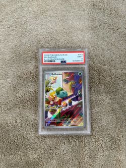 2024 POKEMON SCR EN-STELLAR CROWN #143 BULBASAUR ILLUSTRATION RARE PSA 9