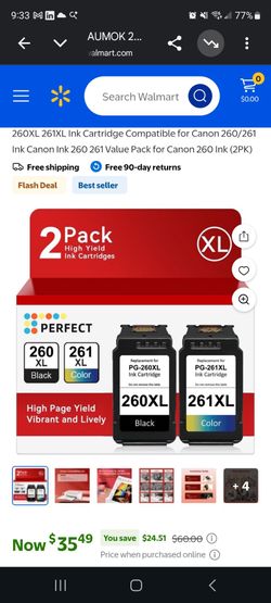 NEW 260 XL  printer Ink - Canon Compatible