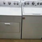 Large GE Electric Laundry Set