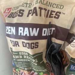 Raw frozen dog food