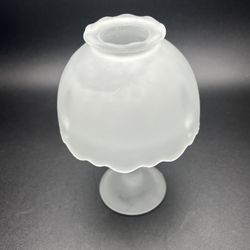 Vintage Frosted? Satin? Glass Small Fairy Lamp Cottage Core Fairy Core