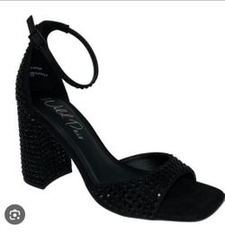 Wild Pair Women's Natashaa Two Piece Embellished Dress Sandals Black