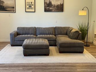 Costco dark gray sectional couch delivery