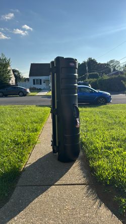 SKB Cases Deluxe ATA Hard Plastic Storage Wheeled Cart Golf Bag Travel Case