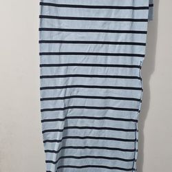 Blue Stipes Skirt With Top