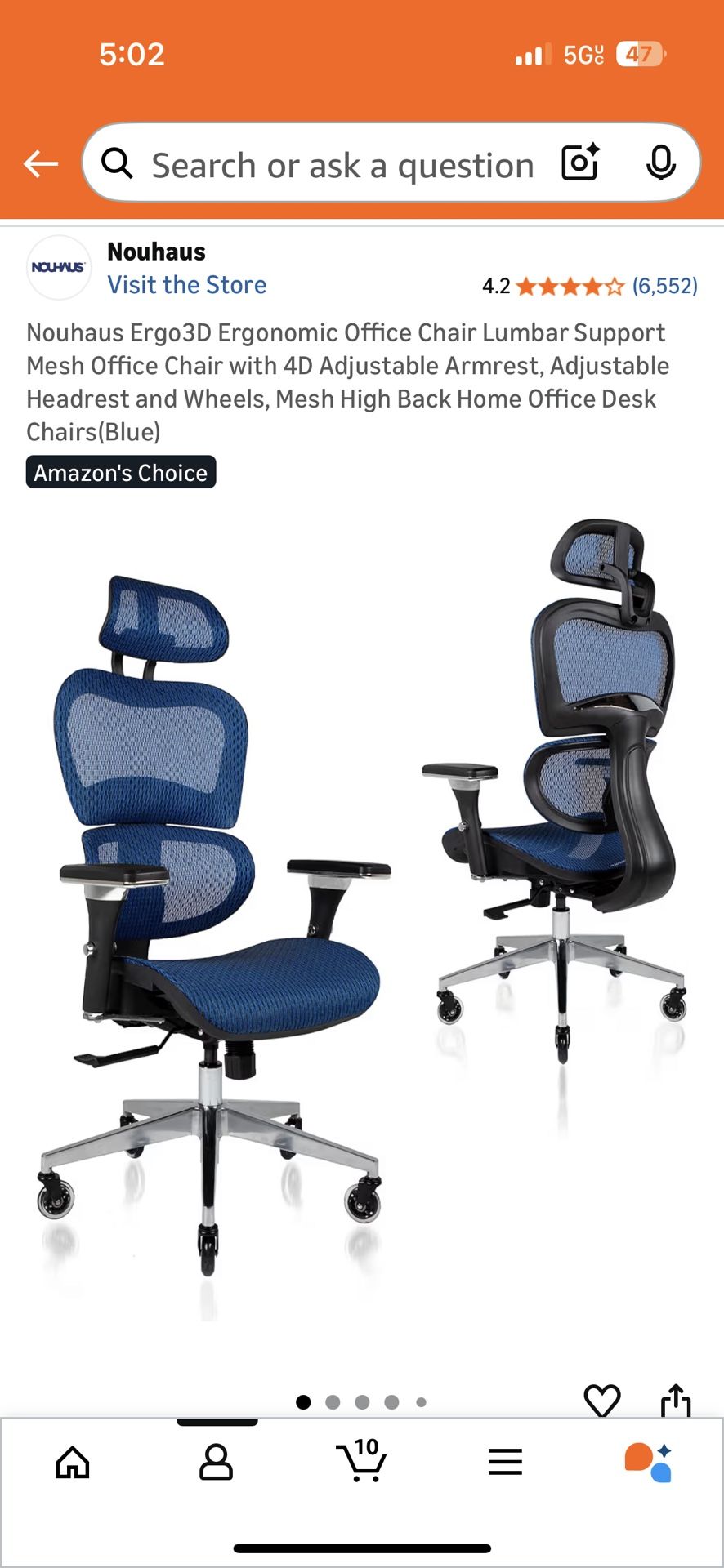 Ergonomic Office Chair with lumbar Support 