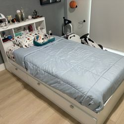 Twin Bed With Drawers And Shelves