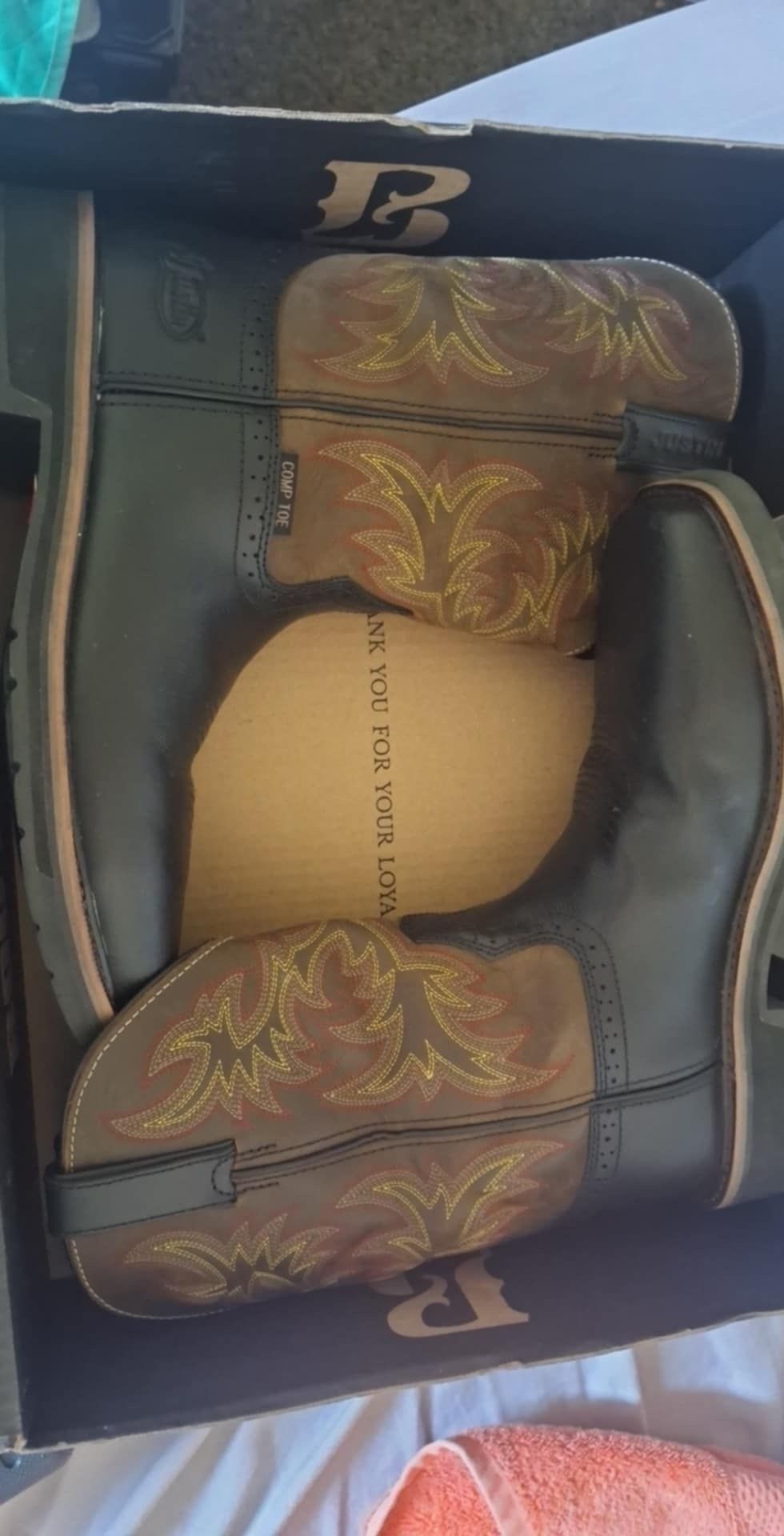 Men's Justin Original 11" Composite Toe Wellington Work Boot SE4818