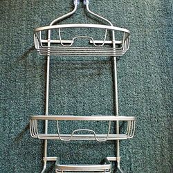 Rustproof Aluminum Large Shower Caddy in Satin Chrome