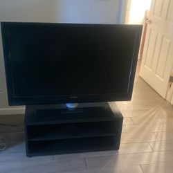 PHILIPS TV (Tested & Working) NO REMOTE + Media Wood Stand SETUP!🔥ONLY $120