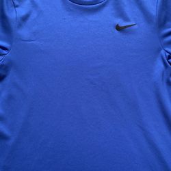 Nike Shirt Mens Medium Blue Court Stretch Crewneck Performance Tech